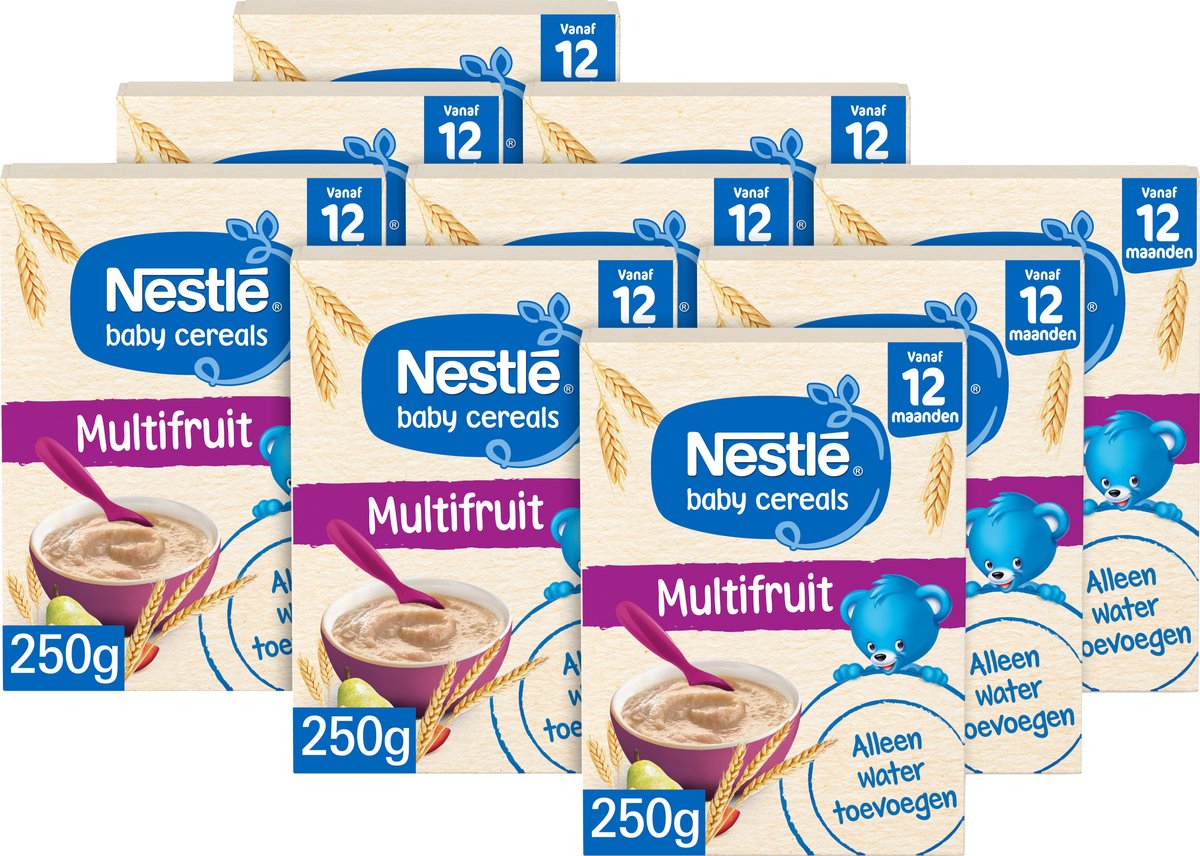 Nestlé Baby Cerealien Multifruit – Babynahrung Babybrei 12 Monate+ – 9 Boxen x 250 g
