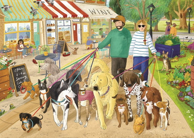 Falcon Jumbo-Puzzle, 1000 Teile, Hundespaziergang-Puzzle.