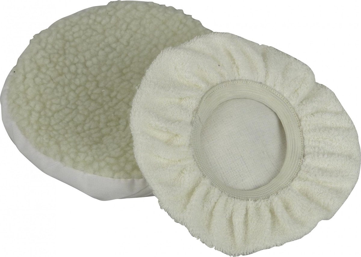 Carpoint Arpoint Poliervlies-Set ø245 mm – rau weich – 2 Stück – für Poliermaschine 1717304 – zum Polieren von Autoglanz