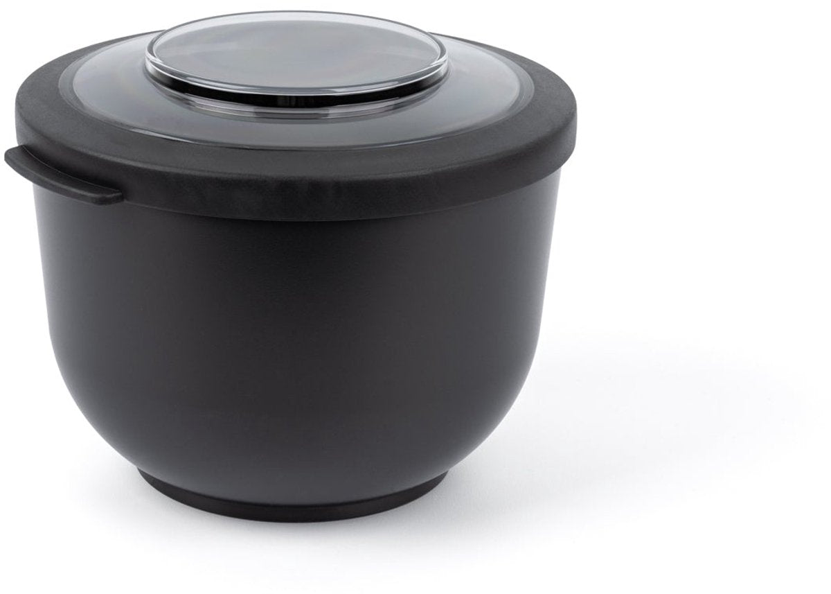 Amuse Tylla Holzkohle – 1200 ml – Lunchbox – Lunchbox – Schüssel mit Deckel – perfekt verschließbarer Frischhaltebehälter – Salatbox für unterwegs – BPA-frei – Schwarz