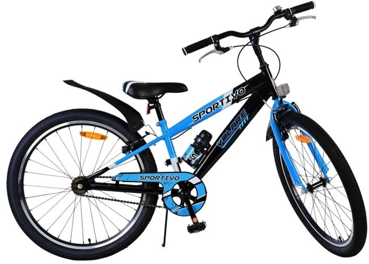 Volare Sportivo Kinderbike Jungen 24 Zoll schwarz blau zwei Handbremsen