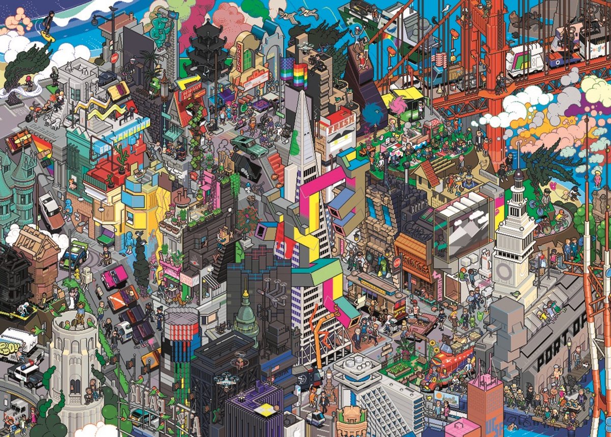Heye Puzzle San Francisco 1000 Teile – Puzzle für Erwachsene.