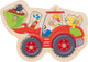 Goki -Holzstollen Puzzle -Radlader, 6st.
