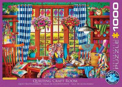 Eurographics – Quiltstudio [Quilting-Bastelraum] – 1000 Teile 68×48cm (B×H) – Puzzle