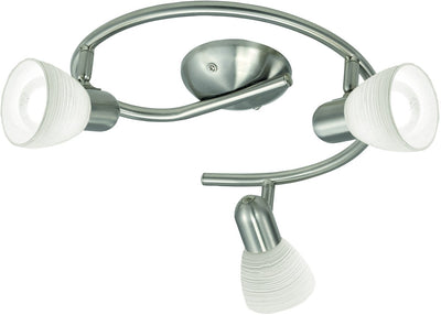 Eglo Dakar 1 - Deckenstrahler - 3 Lichter - Nickel matt - Weiß