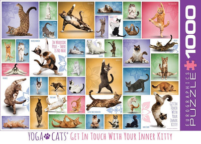 Eurographics – Yoga-Katzen [Yoga-Katzen] – 1000 Teile 68×48 cm (B×H) – Puzzle