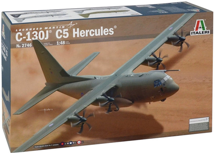 Italeri Modellbausatz Flugzeug – 2746 C-130J C5 Hercules – Lockheed Martin Plastic – 1:48 – Modellbau