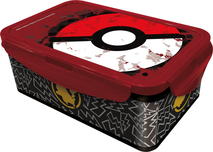 Stor Pokémon Lunchbox – 1070 ml – geräumige Lunchbox für junge Erwachsene – wiederverwendbar – BPA-frei – transparent rot