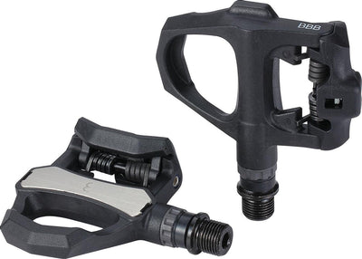 BBB Cycling Klickpedale Rebel SPD – Rennrad E-Bike – Zehenklammern – langlebig – Fahrradpedale – Schwarz – flache Pedale – BPD-51