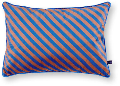 Pip Studio Dekokissen Block Stripes – Kissen für das Wohnzimmer – Blau – 35x50cm