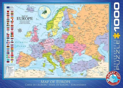 Eurographics - Karte von Europa [Karte von Europa] - 1000 Teile 68×48cm (B×H) – Puzzle