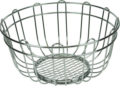 Artex Metall Obstkorb Obstschale Silber rund klein 24 x 24 cm – Obstschalen Obstkörbe – Drahtkorb