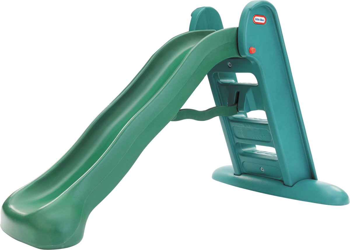 Kleine Tikes gleitet große Rutsche gehen grün