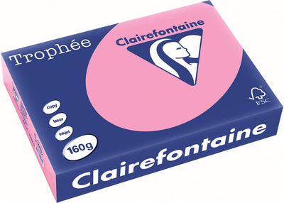 Clairefontaine Trophäe Pastell A4 leuchtend rosa 160 g 250 Blatt