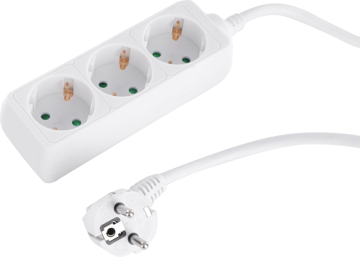 Q-Link-Buchse - 3-fach - geerdet - 3 x 1,5 mm² - 1,5 m - weiß