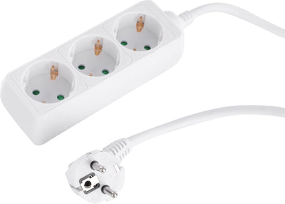 Q-Link-Buchse - 3-fach - geerdet - 3 x 1,5 mm² - 1,5 m - weiß