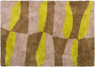 Holzteppich Grafikdesign Musa – Naturgelb – 170 x 240 cm
