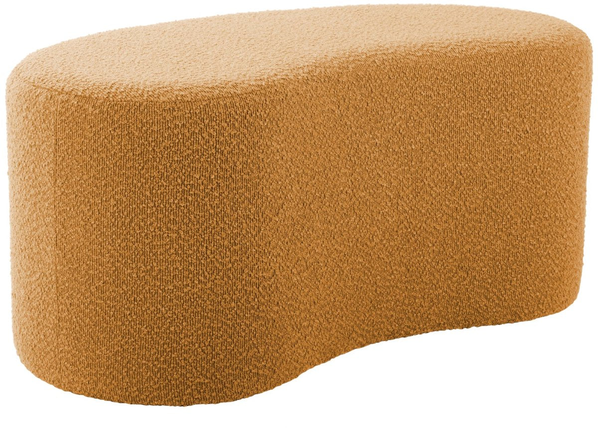 Leitmotiv Pouf Ada Wave - Gelb - 80x43x36cm - skandinavisch
