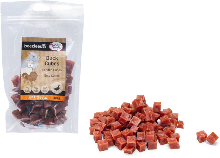 Beeztees leckere Leckereien Entenwürfel – Hundesnacks – Hundekekse – Hundeleckerlis – 200 Gramm