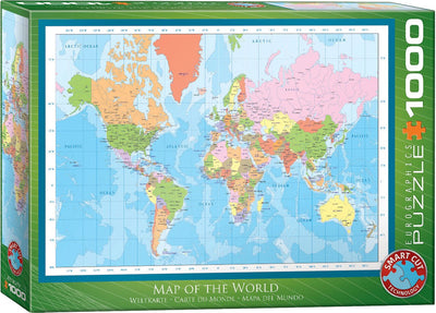 Eurographics - Weltkarte [Weltkarte] - 1000 Teile 68×48cm (B×H) – Puzzle