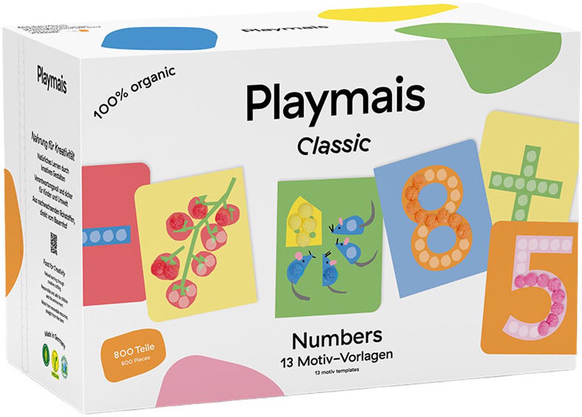 Playmais klassische Zahlen – 800 Stück.