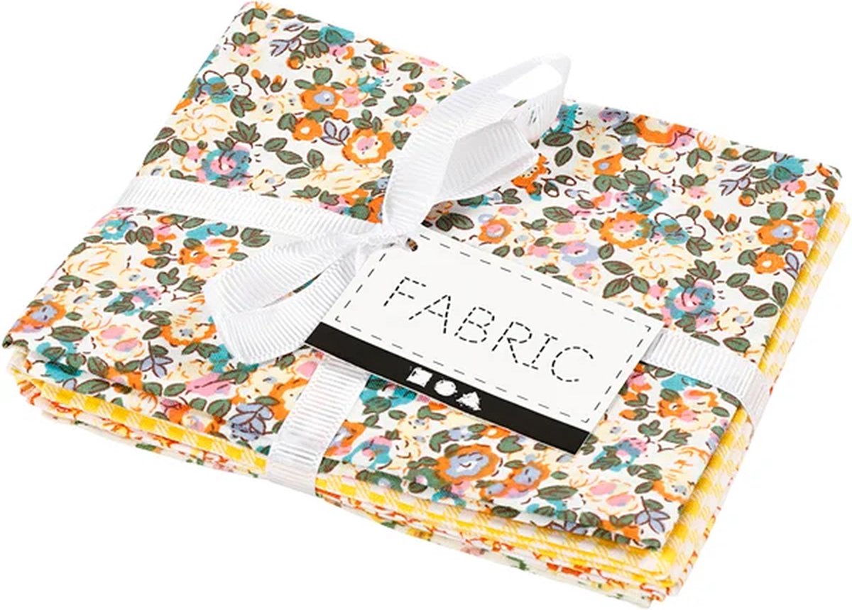 Patchwork Stoff gelb 45x55 cm, 4st.