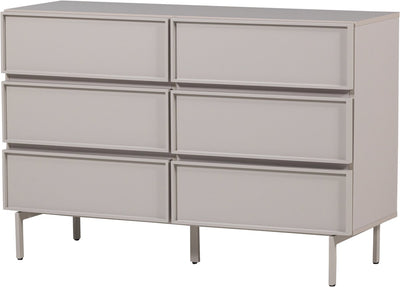 Woood Tours Kommode 6 Schubladen – Melamin MDF – Sand – 80 x 120 x 42