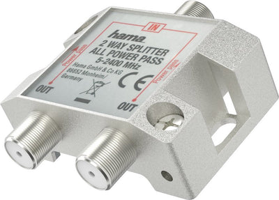 Hama 00205231, Kabelsplitter, 5 - 2400 MHz, Silber, weiblich, 20 dB, 1 Stück