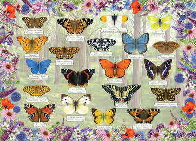 Gibsons – wunderschöne Schmetterlinge (von Fiona Osbaldstone) – 1000 Teile 68×49 cm (B×H) – Puzzle für Erwachsene