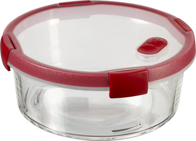 Curver Smart Cook Glas-Lebensmittelbehälter rund – 1,2 l – rot