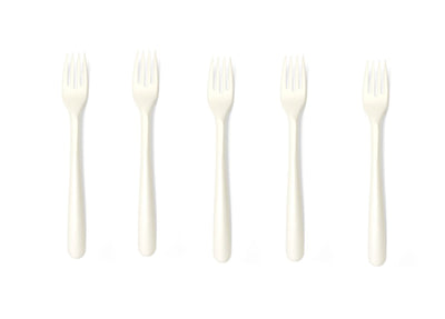 Iezzy Einweggabeln iezzy cpla 19 cm weiß