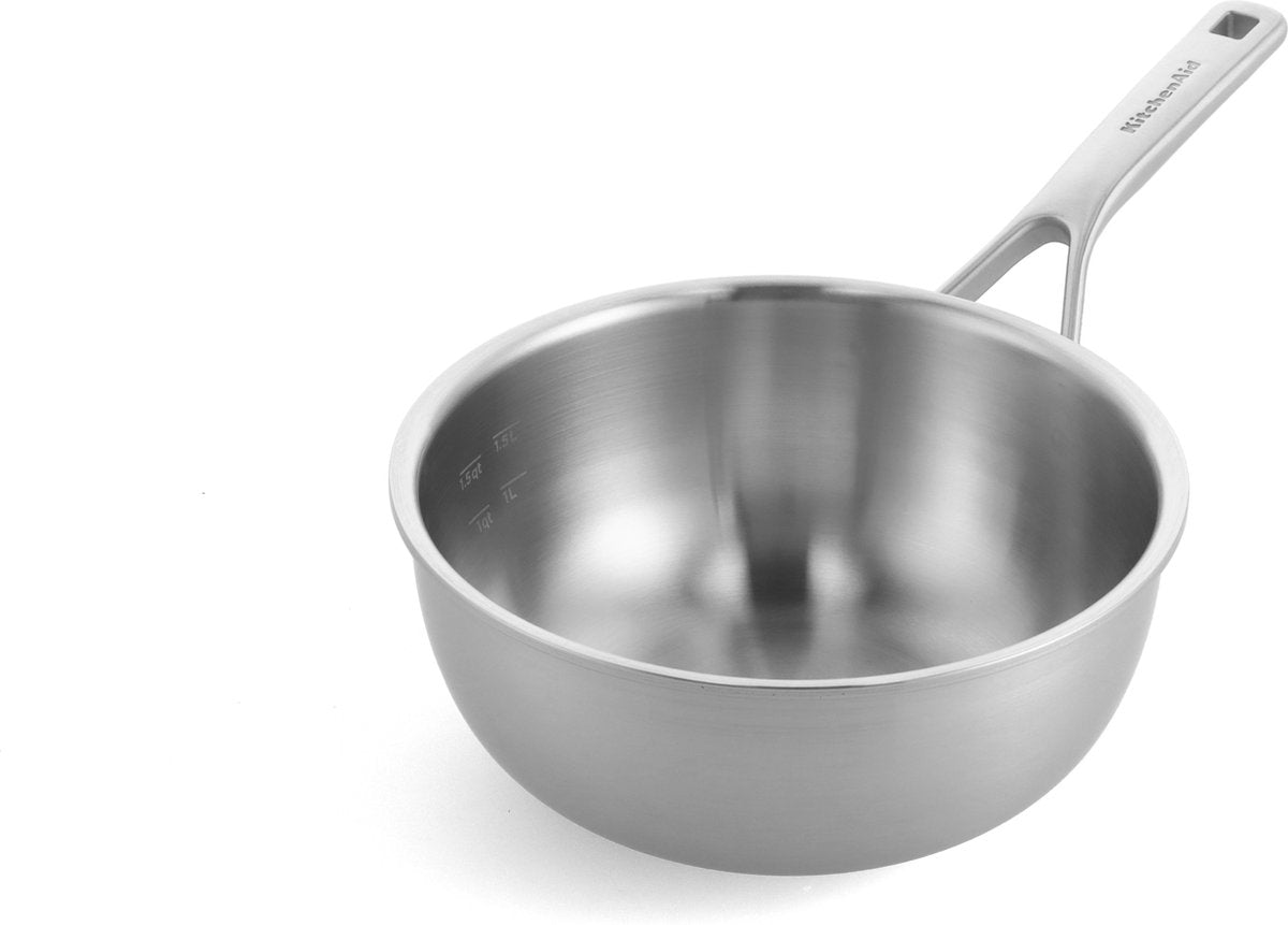 Mehrschichtiger Kochtopf aus Edelstahl von Kitchenaid – ø20 cm – 2,3 l – Induktion – PFAS-frei