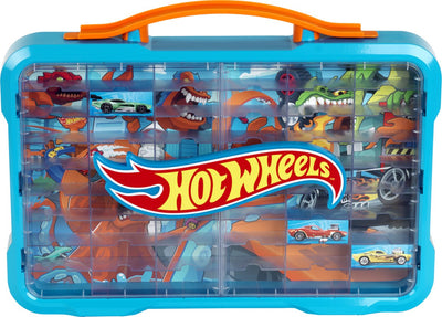 Klein Toys Hot Wheels - Sammelkoffer - Vitrine - passend für 54 Autos - Blau Orange