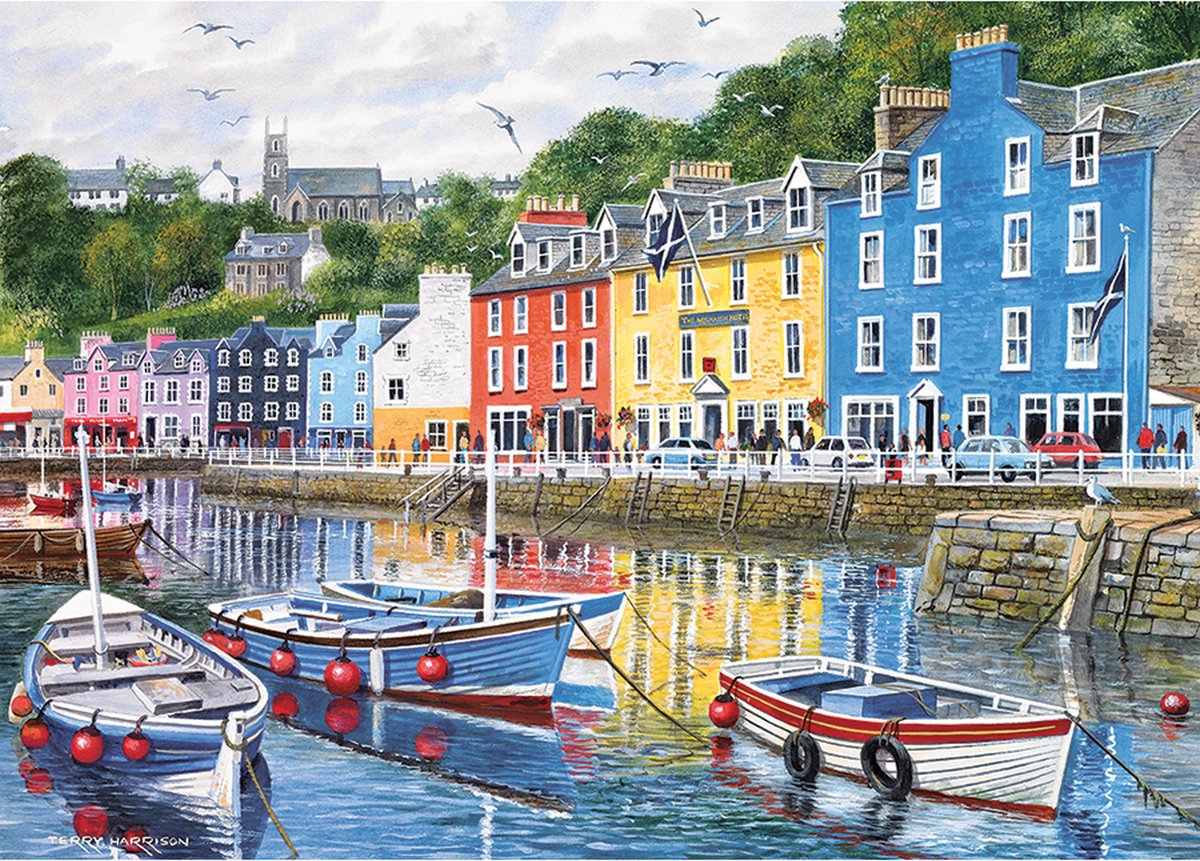 Gibsons – Tobermory (von Terry Harrison) – 1000 Teile 68×49 cm (B×H) – Puzzle für Erwachsene