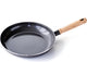 Greenchef Vintage-Bratpfanne 26 cm – PFA-freie Antihaftbeschichtung – Induktions-Wok-Pfanne – Keramikpfanne – ofenfest bis 160 °C – Holzgriff – Kühlgriff – Schwarz