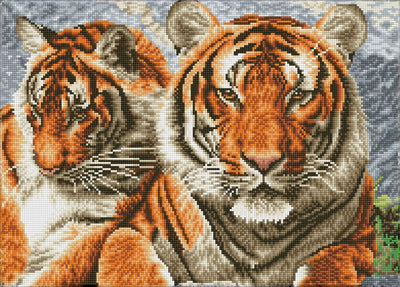 Diamond dotz® Diamond Dotz Tiger – Diamantmalerei – 26.634 Dotz – 52 x 37 cm