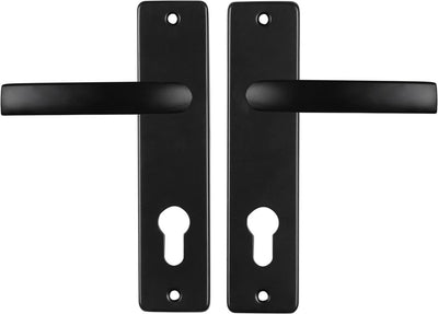 Starx Türgriff schwarz – Türbeschläge – Türschild für Profilzylinder (PC72) – Türgriffblock