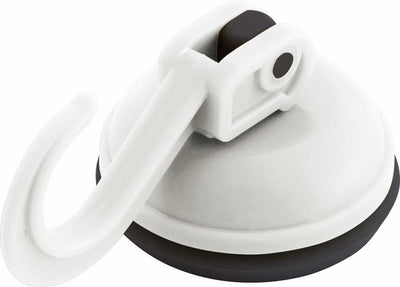 Eurotrail-Saugnapf mit Haken – bis 2 kg – 2 Stück – weiß