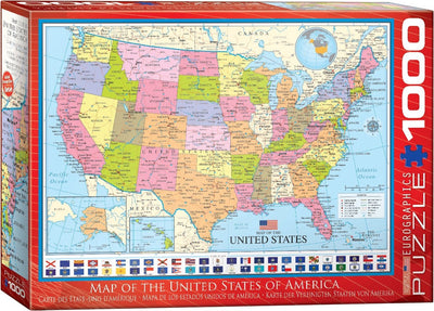Eurographics - Karte der USA [Karte der USA] - 1000 Teile 68×48cm (B×H) – Puzzle