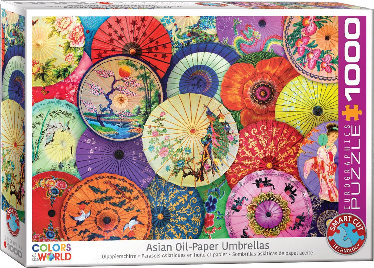 Eurographics – Asiatische Papierschirme [asiatische Ölpapierschirme] – 1000 Teile 68×48 cm (B×H) – Puzzle