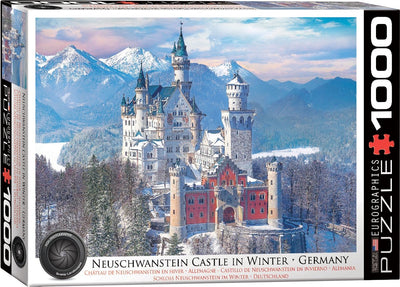 Eurographics - Schloss Neuschwanstein im Winter, Deutschland - 1000 Teile 68×48cm (B×H) – Puzzle