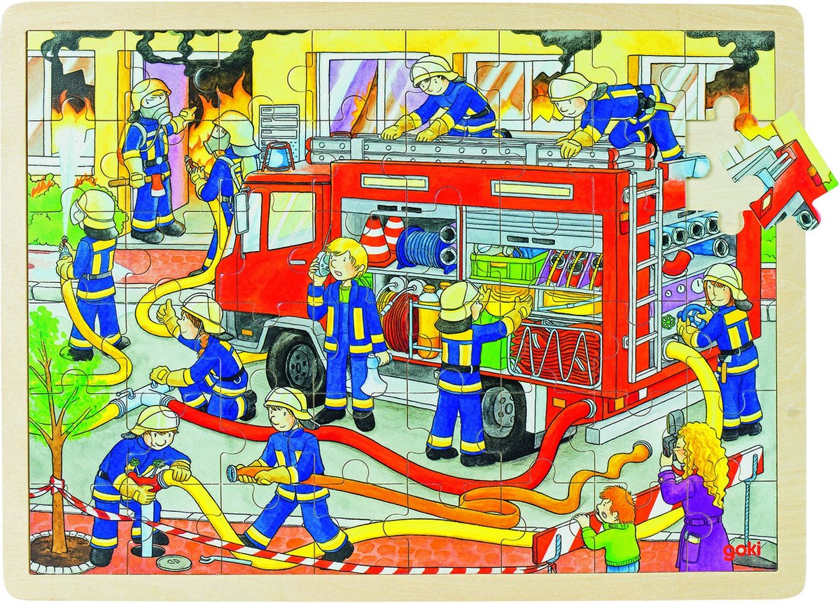 Goki Holzpuzzle Feuerbrigade, 48st.