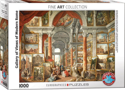 Eurographics – Galerie der Gesichter des modernen Roms [Galleria di vedute di roma moderna] – Giovanni Panini – 1000 Teile 68 × 48 cm (B × H) – Kunstpuzzle