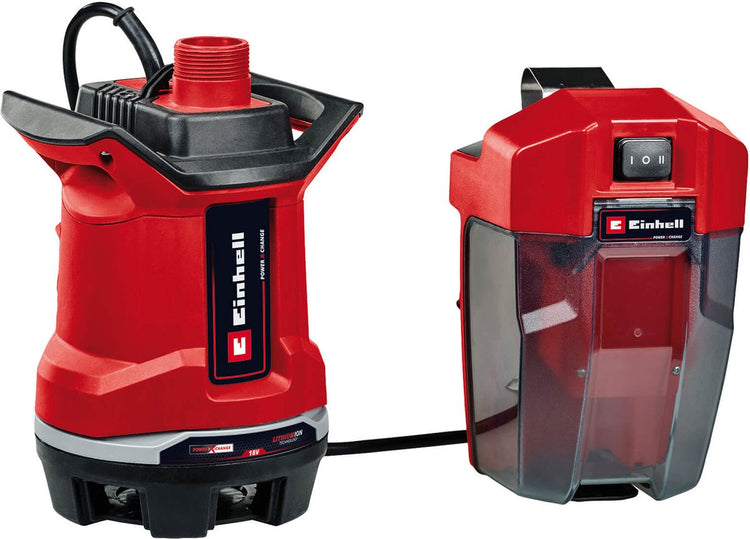 Einhell Akku-Schmutzwasserpumpe GE-DP 18 25 Li Solo – Power X-Change – 18 V Li-Ion – 7.500 l/h – max. Förderhöhe: 5 m - max. Eintauchtiefe: 4 m - Absaugung bis: 35 mm - Eco-Boost-Modus - exkl. Akku und Ladegerät