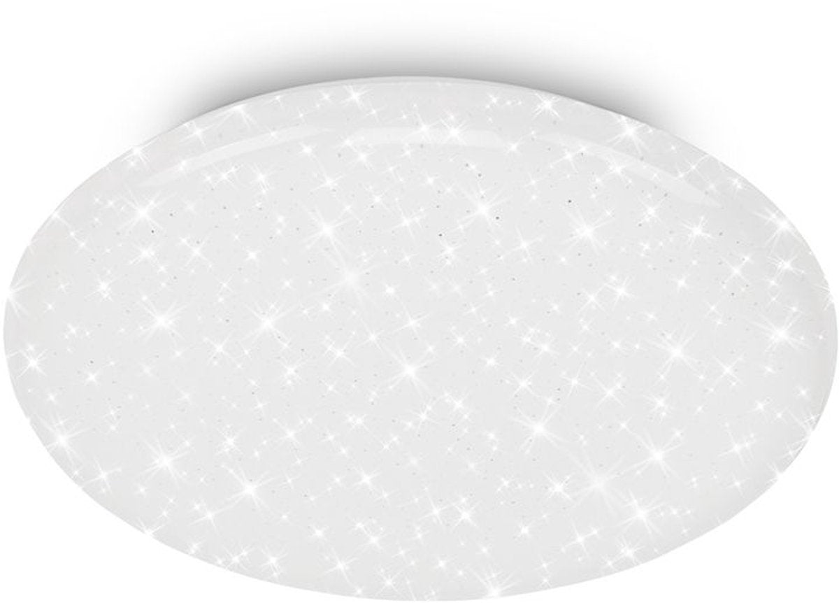 Briloner Git – LED-Deckenleuchte – Sternenhimmel-Effekt – 4.000 K neutralweißes Licht – weiß – ø28 cm