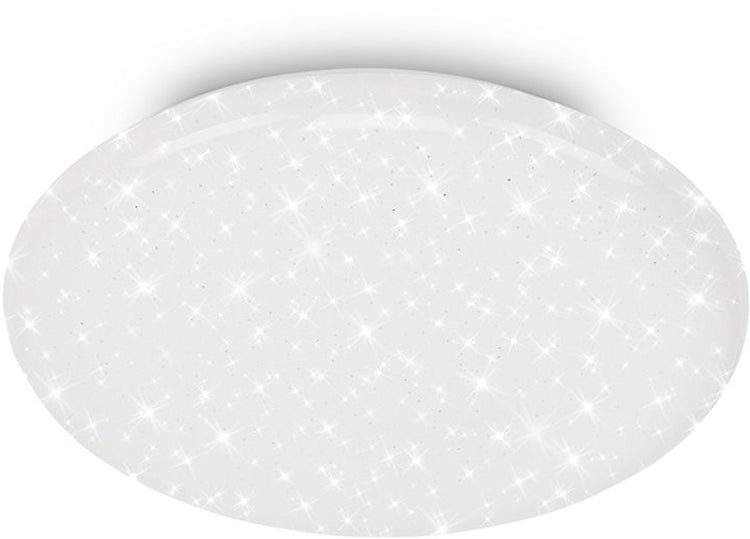 Briloner Git – LED-Deckenleuchte – Sternenhimmel-Effekt – 4.000 K neutralweißes Licht – weiß – ø28 cm