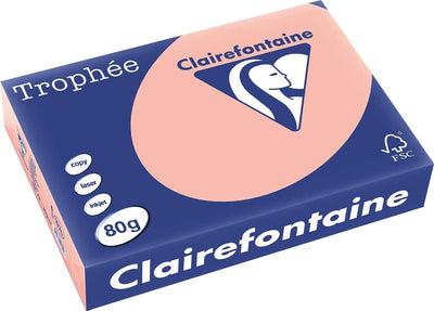 Clairefontaine Trophäe-Farbpapier, A4, 80 g, 500 Blatt, Pfirsich