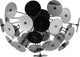 Trio Discalgo - Deckenleuchte - Schwarz matt - Plexiglas in Rauchfarbe - exkl. 3x e14 2w