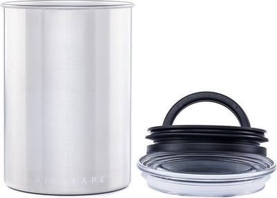 Planetary design - airscape - coffee beans - storage jars - airtight - coffee - steel - brushed steel - 500 grams