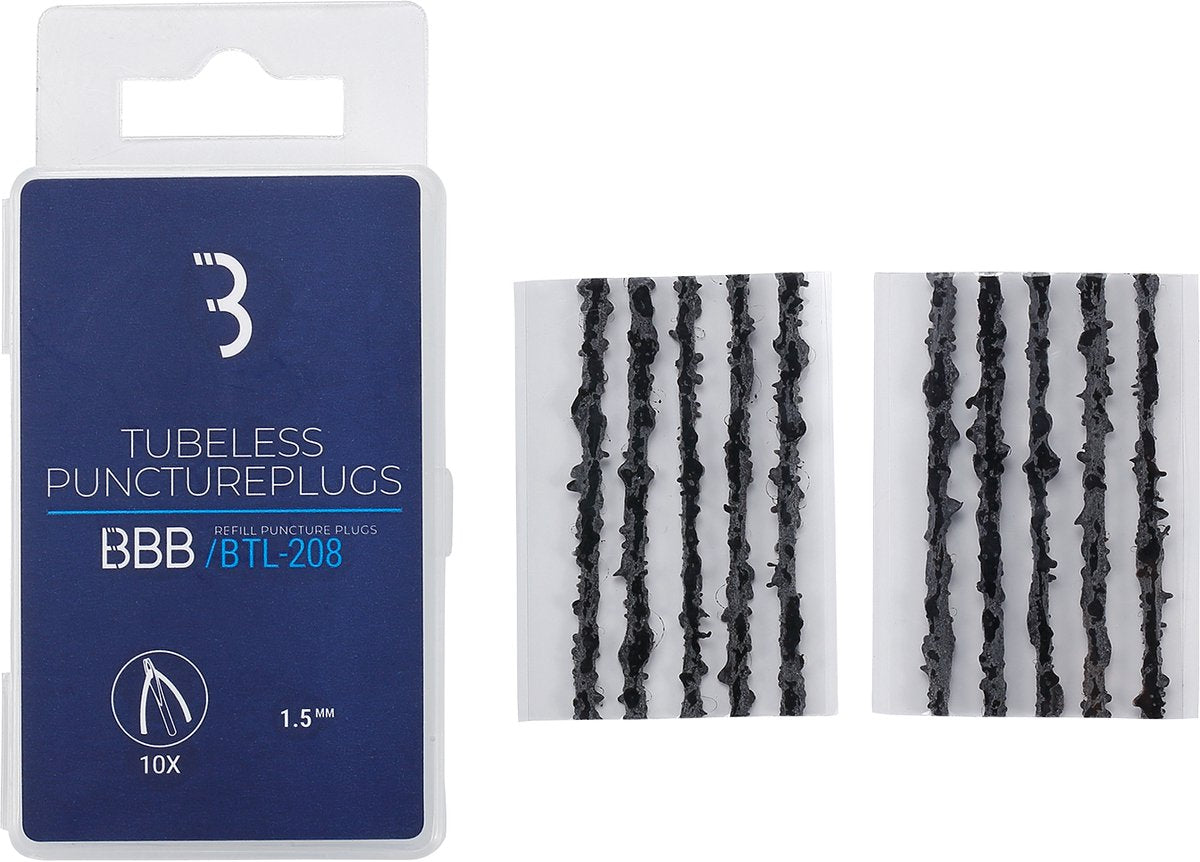 BBB Cycling Pannenstopfen – Tubeless-Reparaturstopfen – 10 Stück – 1,5 mm – BTL-208